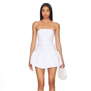Tularosa x Ella Rose Jess Strapless Bubble Skirt Mini Dress White NEW NWT Small
